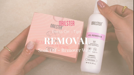 Fjerning av Press-on Tipper med Soak Off Remover Wraps - Nailster Norway