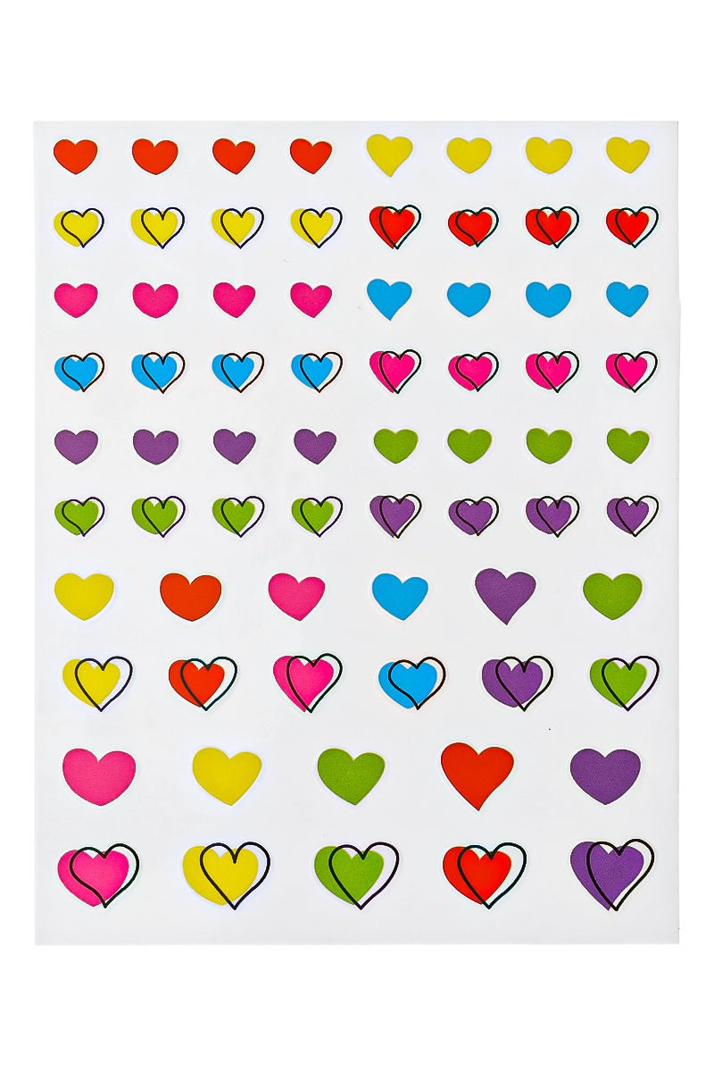 Cartoon Hearts - Sticker | Nailster Norway