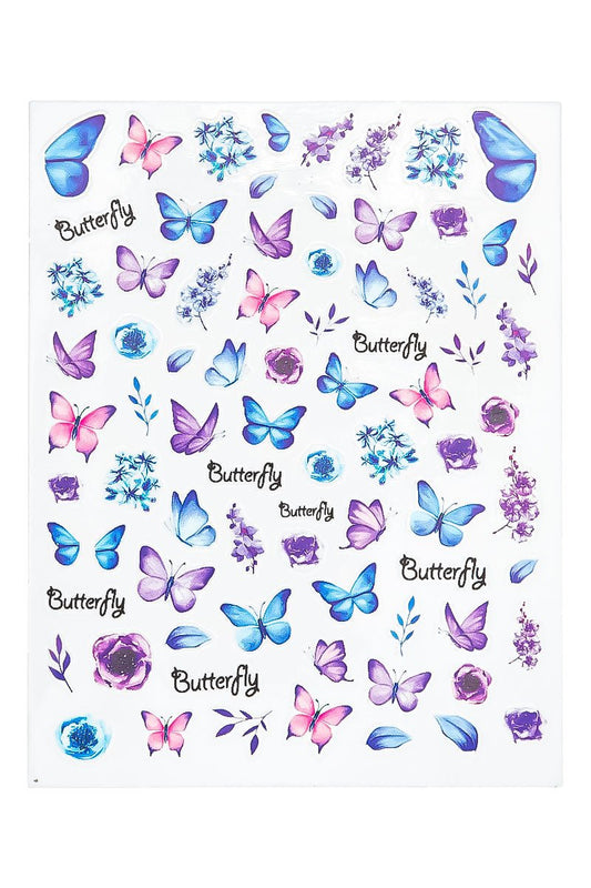 Colourful Butterflies stickers | Nailster Norway