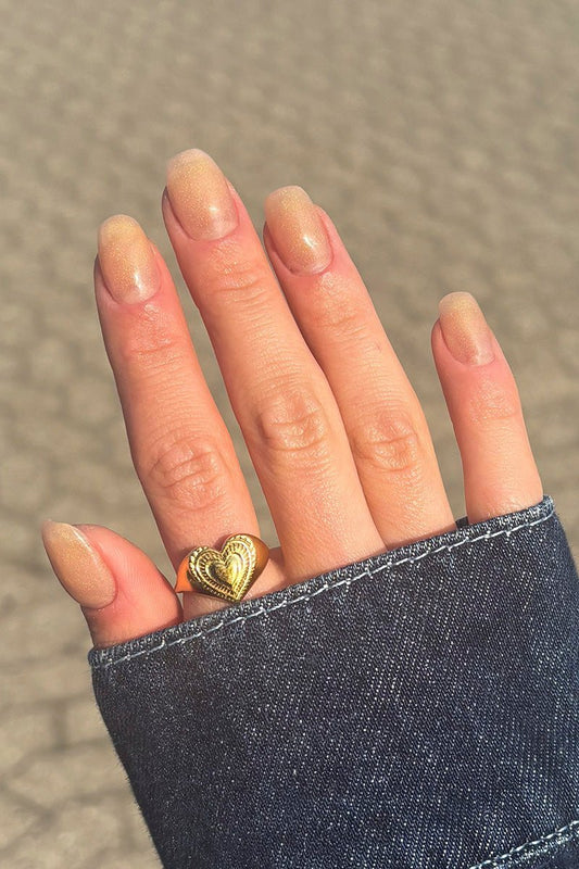 Polygel Peach Glitter · 461