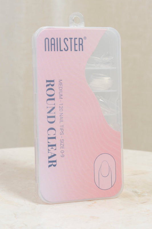 Round Medium Clear Tipper (120 stk.) | Nailster Norway