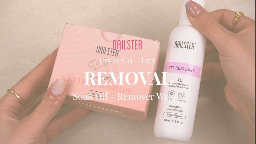 Fjerning av Press-on Tipper med Soak Off Remover Wraps - Nailster Norway