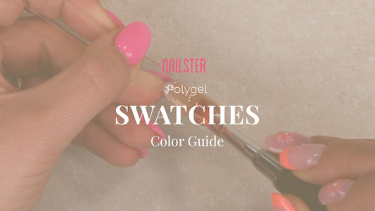 Polygel swatches - Nailster Norway