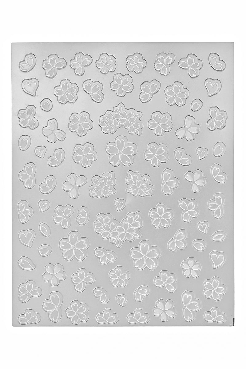 White flowers - 3D Sticker