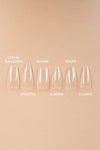 5 x Almond Medium Clear Tipper