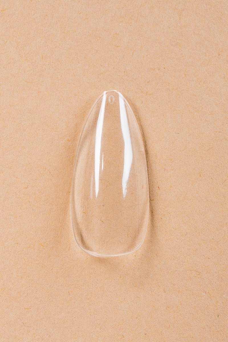 5 x Almond Medium Clear Tipper
