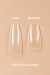 5 x Coffin/Ballerina Medium Clear tipper