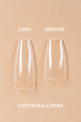 5 x Coffin/Ballerina Medium Clear tipper