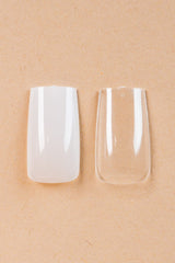5 x Square Medium Clear Tipper