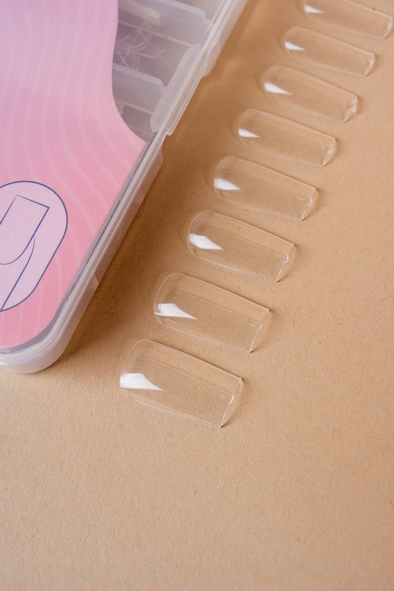 5 x Square Medium Clear Tipper