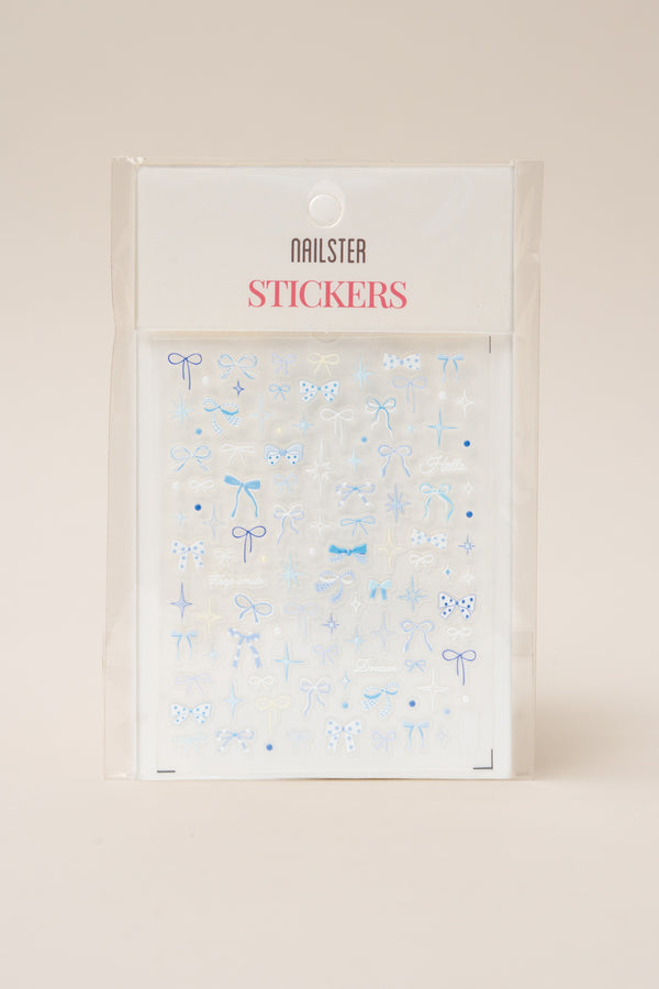 Baby Blue Bows - Stickers