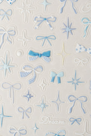 Baby Blue Bows - Stickers