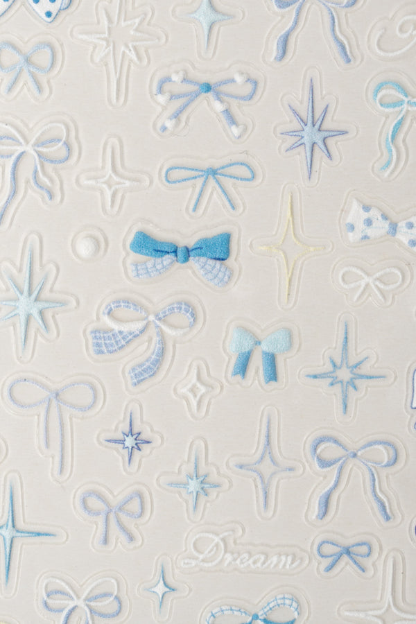 Baby Blue Bows - Stickers
