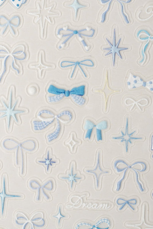 Baby Blue Bows - Stickers