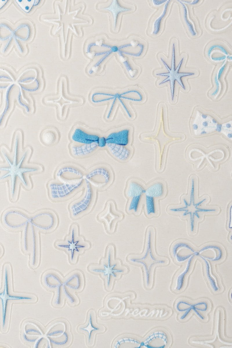 Baby Blue Bows - Stickers