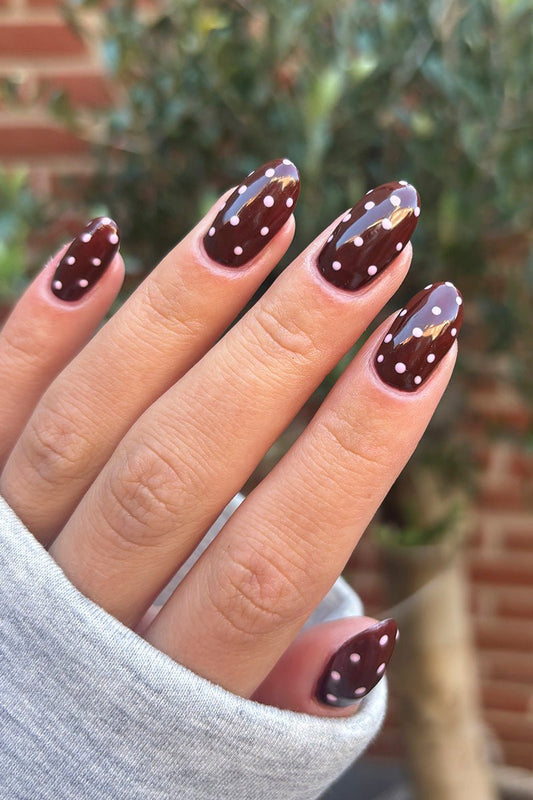 Brown Polka Look