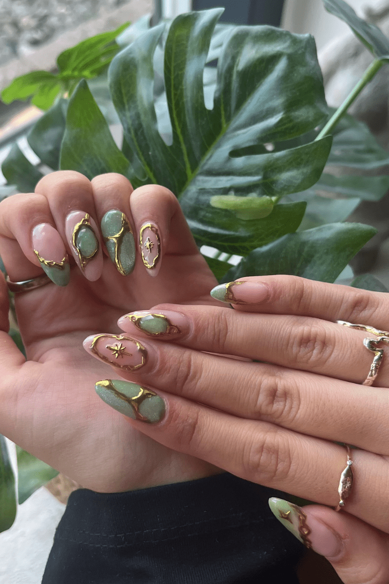 Gilded Green Look