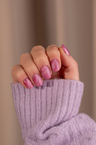 Pink Bling Cat Eye  · 332 - Hand