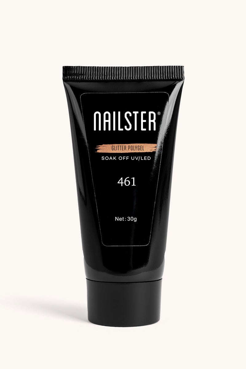Polygel Peach Glitter · 461 | Nailster Denmark