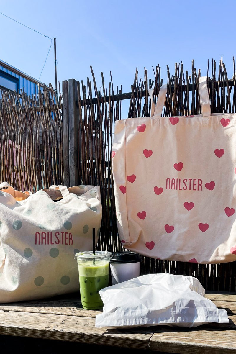 Tote Bag - Dusty Green Dots